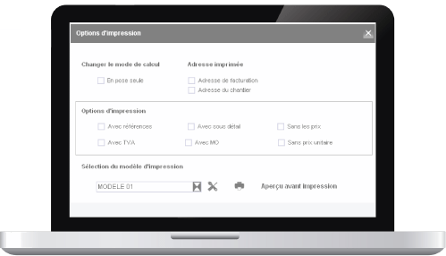 logiciel devis factures avec impressions personnalisées